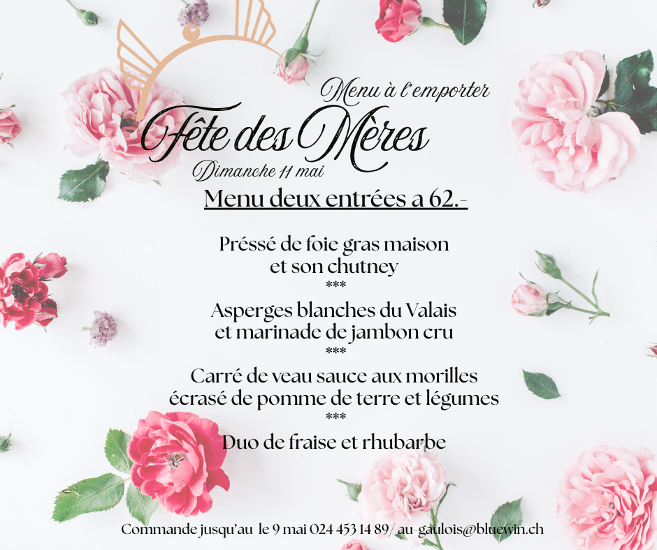 Menu fête des meres 2025 menu fête des mères 2025 dimanche 11 mai
